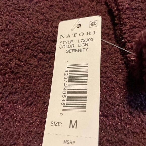 Serenity by Natori Burgundy Knit Sweater NWT | Fall Cozy Classic - Picture 9 of 10